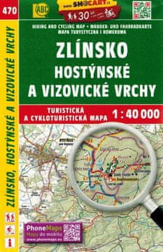 shumee Zlin, Hostyńskie and Vizovicke Mountains / Zlinsko, Hostynske and Vizovicke Vrchy. Turistična karta 470. Izd. 2023. Shocart