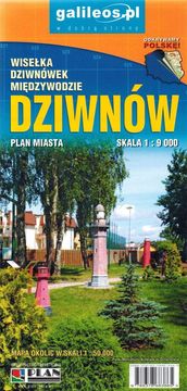shumee Dziwnów, Dziwnówek, Międzywodzie, Wisełka. Zemljevid mesta / Turistični zemljevid. Galilej