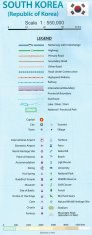 shumee Južna Koreja in Seul. Cestni in turistični zemljevid / Zemljevid mesta. Izdaja 2025. ITMB