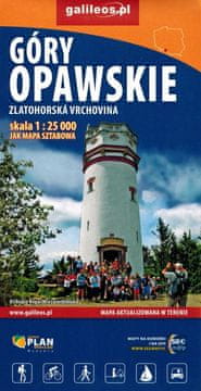 shumee Opavsko pogorje, Zlatohorska Vrchovina 1:25.000. Turistična karta. Galilej