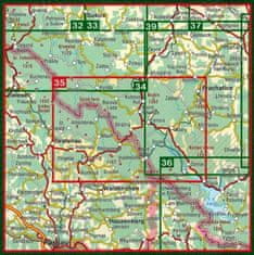 shumee Šumava / Sumava, Trojmezi, Plane. Turistična karta 35. Shocart