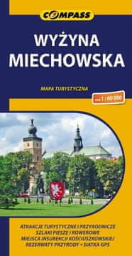shumee Miechówsko gorje 1:60.000. Jędrzejów, Sędziszów, Słomniki, Proszowice. Turistična karta. Kompas