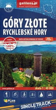 shumee Zlate gore / Rychlebskie Hory 1:40.000. Vodotesen turistični zemljevid. Galilej