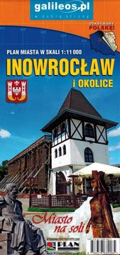 shumee Inowrocław in okolica. Zemljevid mesta / Turistični zemljevid. Izdaja 2025. Galileos