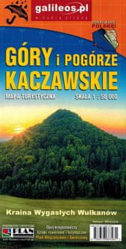 shumee Kaczawske gore in predgorje 1:50.000. Plastificiran turistični zemljevid. Izdaja 2023. Galileos