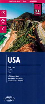 shumee ZDA / Združene države Amerike 1:4 700 000. Vodoodporen cestni in turistični zemljevid. Izdano leta 2024. Reise Know-How.