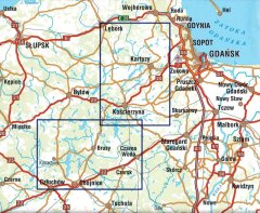 shumee Kašubija za kolesarje in pohodnike 1:60.000. Turistični zemljevid. Galileos