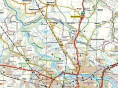 shumee Območje Vroclava, južni del. Dzierżoniów, Ząbkowice Śląskie, Ziębice, Oława, Strzelin. Turistična karta / Načrt mesta. Galilej