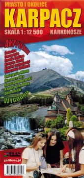 shumee Karpacz in okolica 1:12 500. Turistični zemljevid / Načrt mesta. Izdaja 2024. Galileos