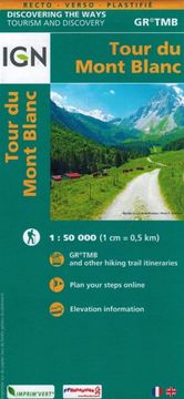 shumee Tour du Mont Blanc 1:50.000. Turistična karta. IGN