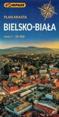 shumee Bielsko-Biała 1:20.000. Zemljevid / načrt mesta. Izdano 2025. Kompas