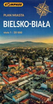 shumee Bielsko-Biała 1:20.000. Zemljevid / načrt mesta. Izdano 2025. Kompas