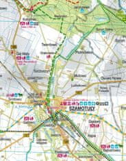 shumee Poznań in okolica, zahodni del. Velikopoljska. Vodoodporni kolesarski zemljevid. Ne samo Green Velo. Euro Pilot