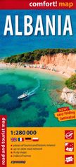 shumee Albanija 1:280.000. Plastificiran cestni in turistični zemljevid. Izdaja 2025. ExpressMap