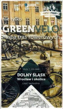 shumee Vroclav in okolica, zahodni del. Spodnja Šlezija. Vodoodporen kolesarski zemljevid. Ne samo Green Velo. Euro Pilot