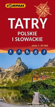 shumee Poljske in slovaške Tatre 1:50.000. Turistični zemljevid. Izdaja 2025. Kompas.