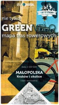shumee Krakov in okolica, vzhodni del. Malopoljska. Vodoodporni kolesarski zemljevid. Ne samo Green Velo. Euro Pilot