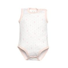 shumee 2-delni komplet bodijev brez rokavov za dojenčke, bele roza barve, Olimpias