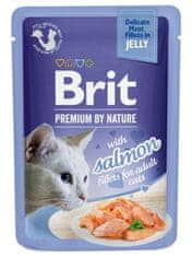 shumee BRIT PREMIUM MAČKA HRANA ZA ODRASLEG MAČKE Z LOSOSI V ŽELEJU (VREČKA) 85 g