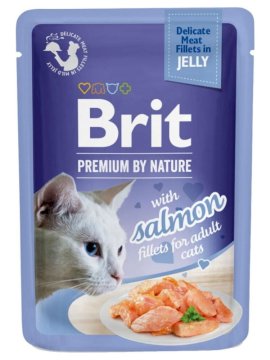 shumee BRIT PREMIUM MAČKA HRANA ZA ODRASLEG MAČKE Z LOSOSI V ŽELEJU (VREČKA) 85 g