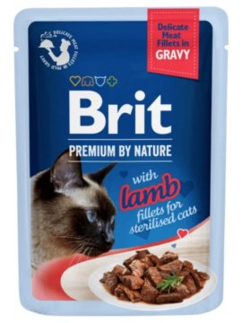 shumee BRIT PREMIUM CAT Adult Sterilised Jagnječji fileji (vrečka) 85 g