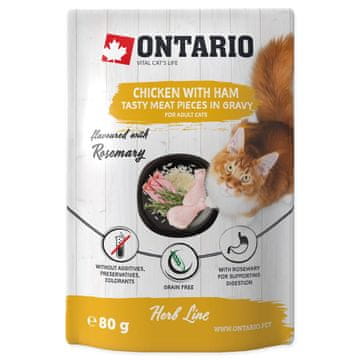 shumee Ontario CAT Piščanec, šunka, riž, rožmarin v omaki z zelišči 80 g