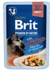 shumee BRIT PREMIUM CAT Adult Sterilized piščančji fileji (vrečka) 85 g