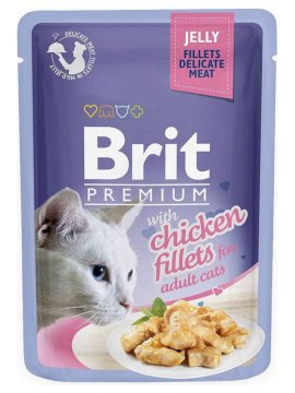 shumee BRIT PREMIUM hrana za odrasle mačke s piščancem v želeju (vrečka) 85 g