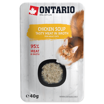 shumee Ontario juha s piščancem in zelenjavo za odrasle mačke 40 g