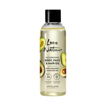 shumee Oriflame Love Nature negovalno olje za obraz, telo in lase z organskim avokadovim oljem 100 ml