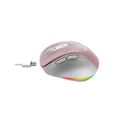 Genius Ergo 9000S Pro Bluetooth (31030039403) polnilna RGB roza ergonomska brezžična miška