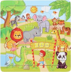 Grafix Lesena sestavljanka Zoo 9 kosov