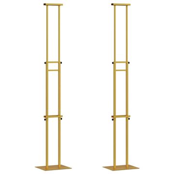 Vidaxl Razstave na sejmih 2 pcs Zlata 30 x 23,5 x 210 cm Jeklo