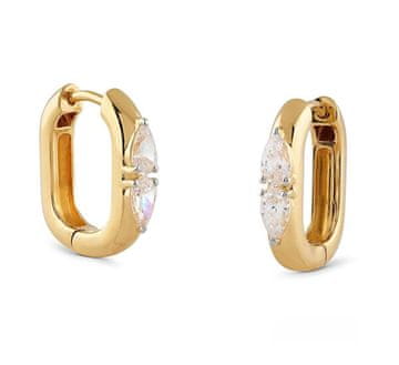 Guess Pozlačeni uhani s cirkoni Nuances JSBE04515JWYGT/U