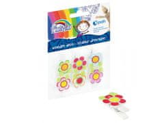 FIORELLO Fiorello Leseni okraski s sponko - barvni cvetovi, 6 kosov