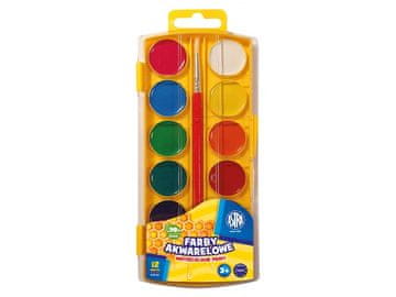 Astra Medene vodne barve (primerne tudi za akvarel), premer 25 mm, 12 barv, 302023003