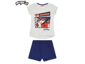 bez značky Dekliška bombažna kratka pižama BEAUTIFUL LADY siva/modra