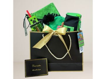 Halantex Darilni paket MINECRAFT v luksuzni darilni vrečki z zlatim lokom