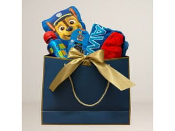 Halantex Darilni paket Paw Patrol Chase v luksuzni modri vrečki z zlatim lokom