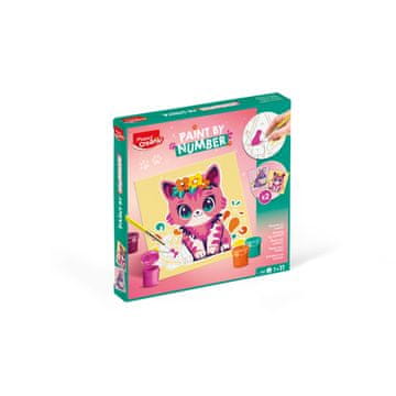 Maped Maped Set Kreativni Barvanje Po Številkah Mucek