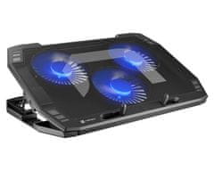 Natec ORIOLE hladilno stojalo za prenosnike, do 17.3", 7 naklonov, 3x120mm ventilator, LED osvetlitev, 2x USB-A