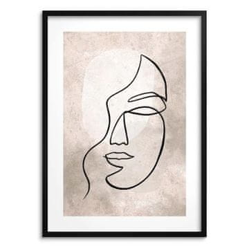shumee Moderna stenska poslikava plakatov bež boho ženska za dnevno sobo