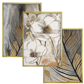 shumee Plakati Stenske slike Zlati listi Rože Bež Dekoracija Dekoracija dnevne sobe