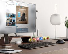 Natec MEDUSA brezžična tipkovnica, Bluetooth / USB 2.4GHz, tiha stikala, polnilna baterija, USB-C