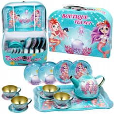 shumee VELIK ČAJNI SERVIS V PREVITKU Z MORSKO DEKLICO VRČ PLADENJ KROŽNIKI SKODELICE