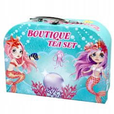 shumee VELIK ČAJNI SERVIS V PREVITKU Z MORSKO DEKLICO VRČ PLADENJ KROŽNIKI SKODELICE