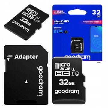 shumee GoodRam 32GB Fast Micro SD pomnilniška kartica z adapterjem C10 U1 100MB/s