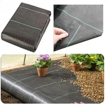 shumee Črn agrotekstil za mulčenje 100g 1,6m x 5m