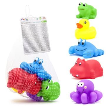 shumee Mehke igrače za kopel za kopalne živali, 5 kosov.