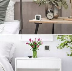 shumee Digitalni sobni termometer, elektronski higrometer, merjenje vlažnosti, bel smešek